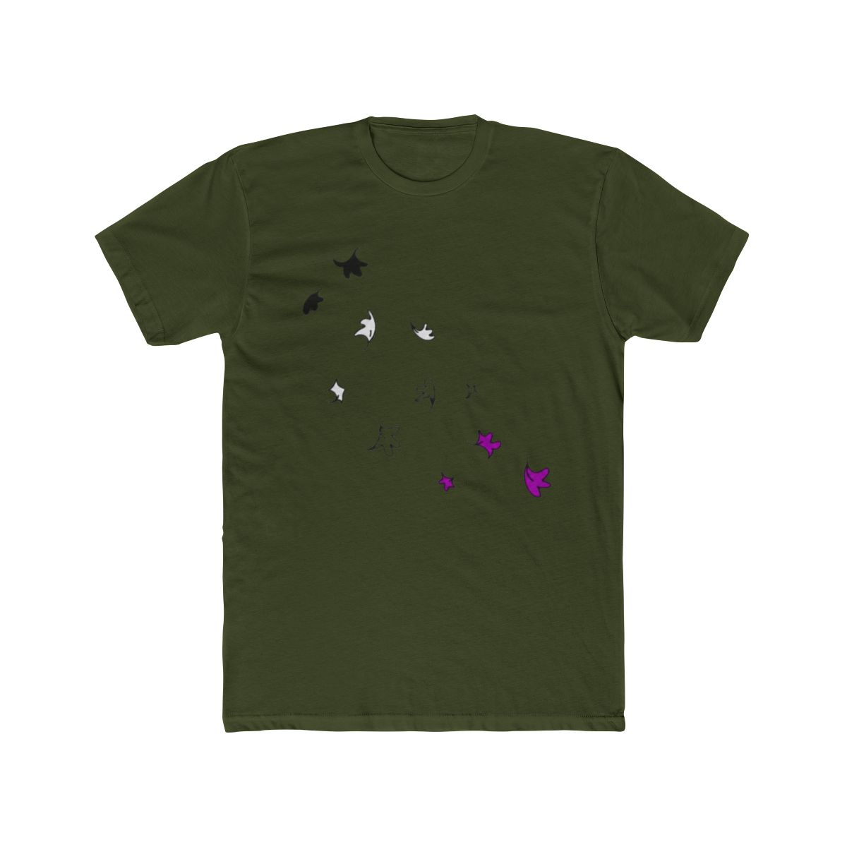 Heartstopper Leaves (asexual colours) T Shirt | Heartstopper Webcomic - alternate angle 5, merchandise