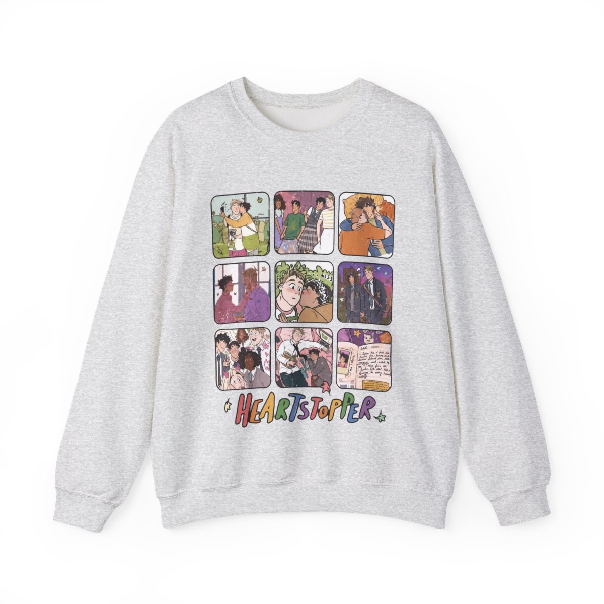 Heartstopper Cute Shirt, Funny Sweatshirts Crewneck - Reallgraphics | Heartstopper Webcomic - alternate angle 2, merchandise