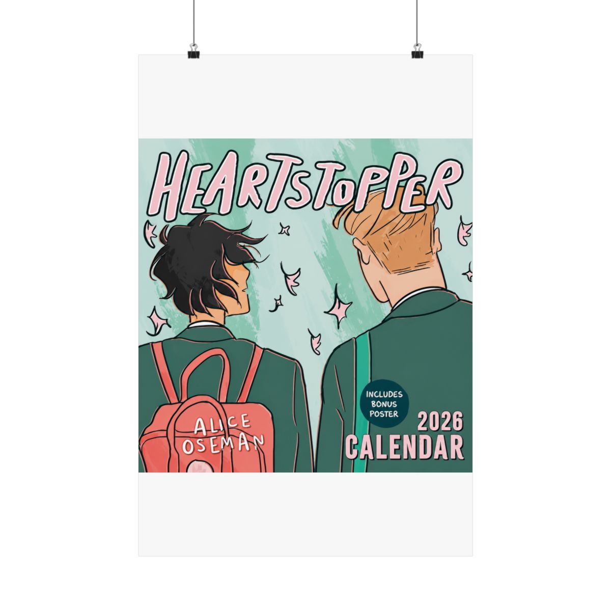 The Heartstopper 2026 Calendar: With art by Alice Oseman, and bonus poster! | Heartstopper Webcomic - Official posters merchandise